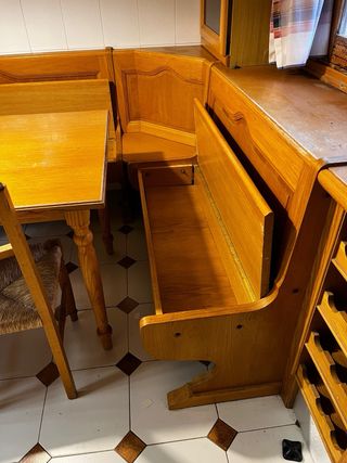 Conjunto cocina/comedor madera rústico