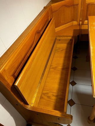 Conjunto cocina/comedor madera rústico