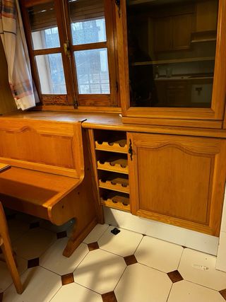 Conjunto cocina/comedor madera rústico