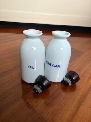 Set Olio Aceto Sale Pepe Design Ceramica