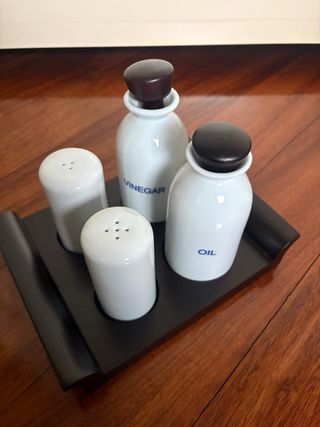 Set Olio Aceto Sale Pepe Design Ceramica