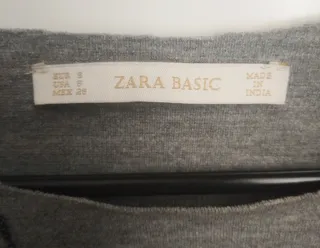 Jersey Zara Gris Detalles Cuentas/83%Algodón