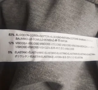 Jersey Zara Gris Detalles Cuentas/83%Algodón