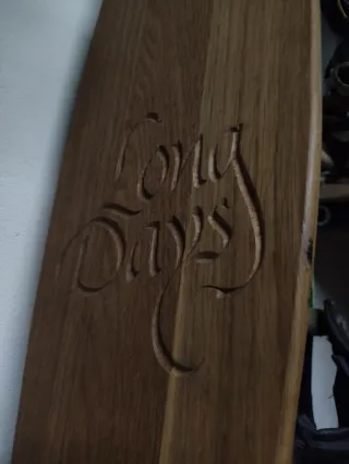 2 Skate de madera y ruedas grandes