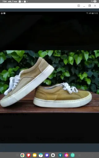 Zapatillas Zara ante mostaza talla 41