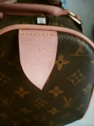 Bolso Piel Marrón y Rosa