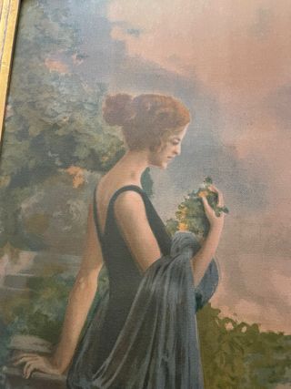 PRECIOSA PAREJA DE CUADROS ART NOUVEAU