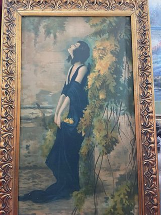 PRECIOSA PAREJA DE CUADROS ART NOUVEAU