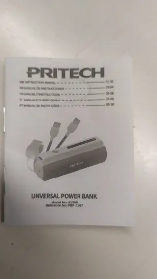 Batería Externa 5000mAh PRITECH con Linterna