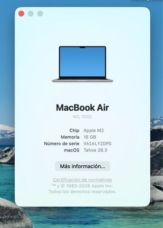 MacBook Air M2 garantia .16gb ram 256gb bat 100%