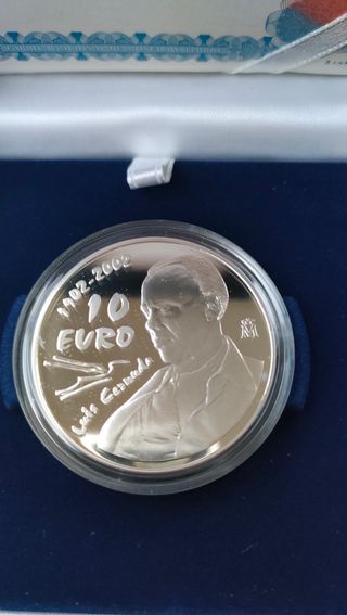 10 Euros Plata España 2002 Luis Cernuda