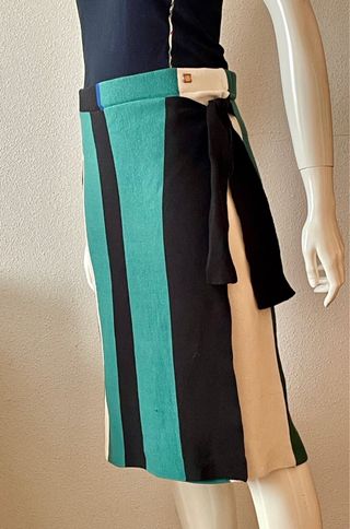 Falda midi rayas Purificación Garcia