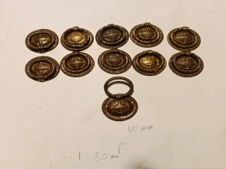 Lote 10 Tiradores Latón Vintage