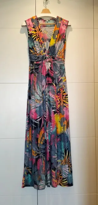 Vestido estampado tropical Morgan talla 38