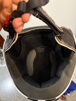 Casco Moto NZI Blanco y Negro talla S