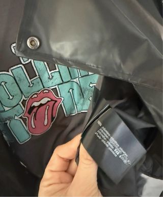 Chaqueta Biker Impermeable Negra Zara Talla XS