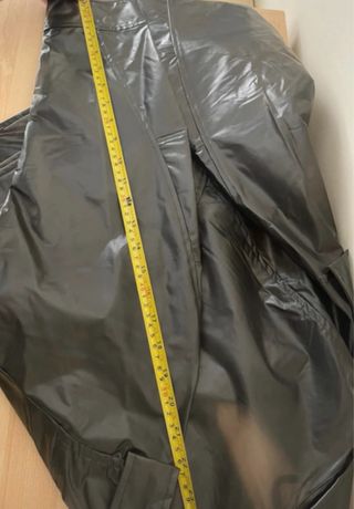 Chaqueta Biker Impermeable Negra Zara Talla XS