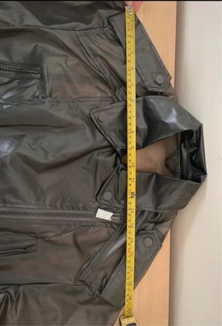 Chaqueta Biker Impermeable Negra Zara Talla XS