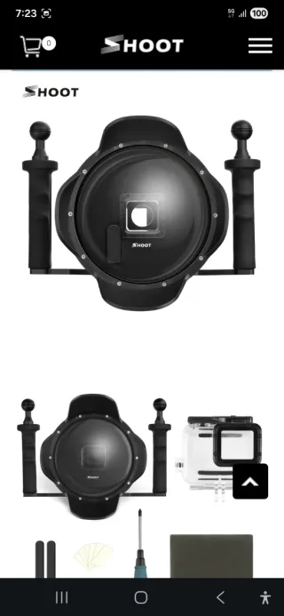 Attrezzatura per immersioni GoPro Dome SHOOT con custodia SuperSuit fino a 30 metri