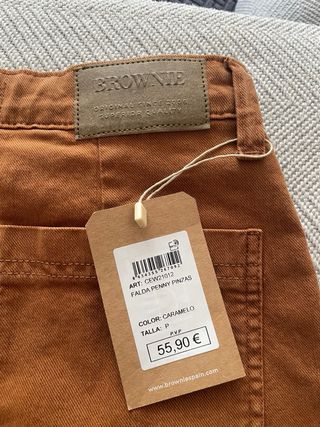 Falda marrón estilo cargo