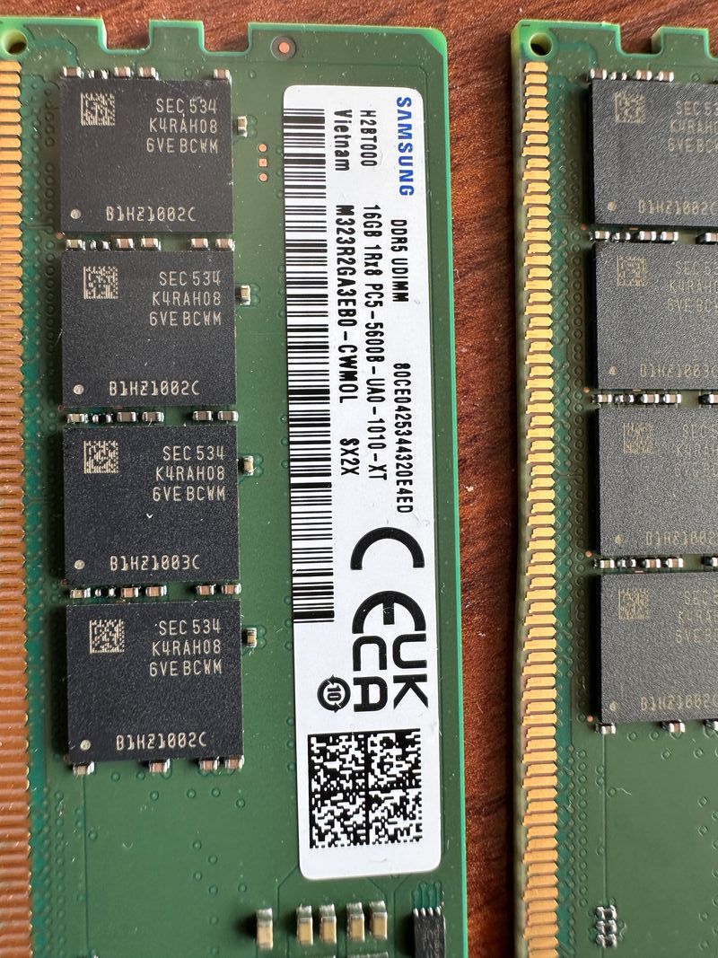 2x Módulos RAM Samsung DDR5 32GB 5600MHz afbeelding 2