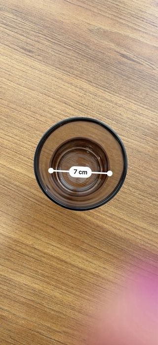 6 Vasos de Café Marrones Transparentes