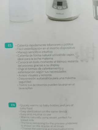 Miniland Calentador y Esterilizador