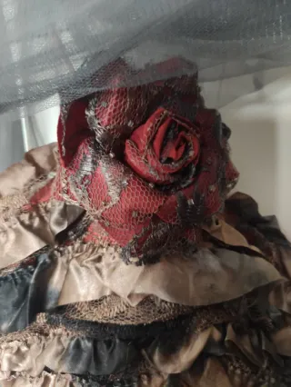 Vestido de fiesta volantes talla S