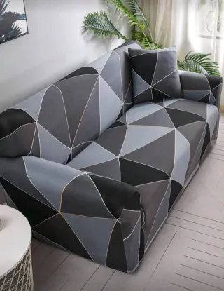 2 Fundas Sofá Geométricas Nuevas