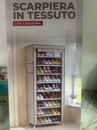 Scarpiera 9 ripiani in tessuto