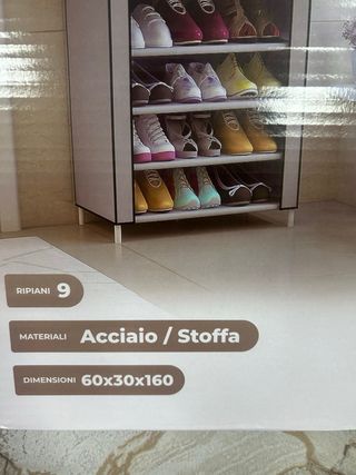 Scarpiera 9 ripiani in tessuto
