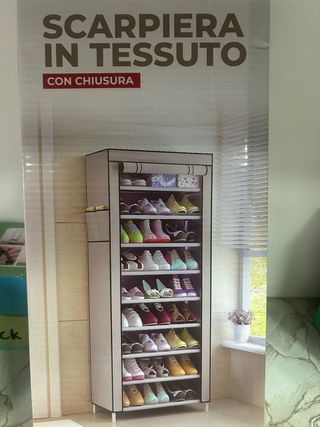 Scarpiera 9 ripiani in tessuto