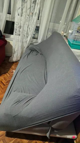 Sofá Cama Gris Tela