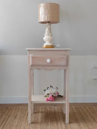 Mesitas restauradas acabado madera lavada