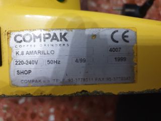 Molino café profesional Compak Hosteleria/Barista