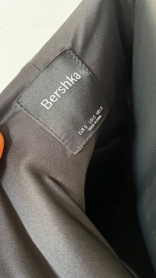 Mini abito ecopelle nero