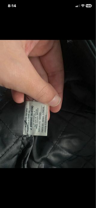 Chaqueta de cuero ovino XL