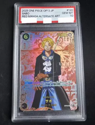Carta One Piece Sabo OP13 JP Red Manga