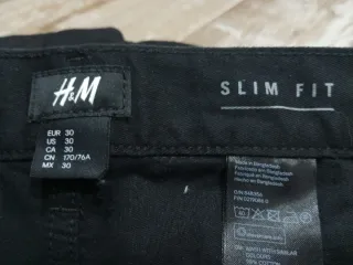 Pantalón H&M Slim Fit Negro