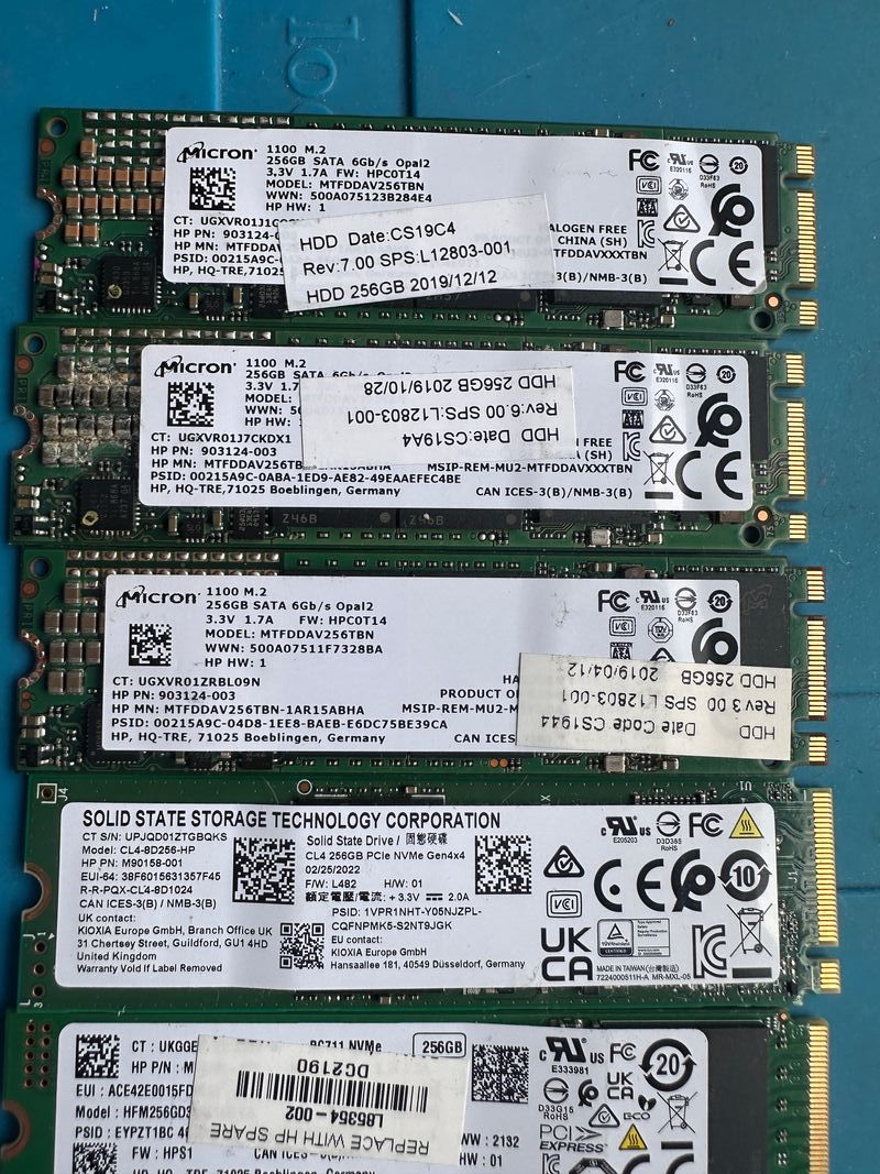 SSD M.2 256GB SATA/NVMe afbeelding 3