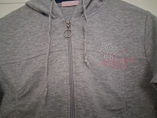Felpa leggera Erika Dance grigia cappuccio 12 anni