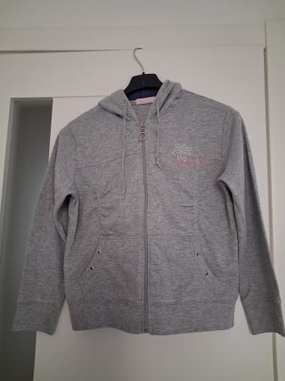 Felpa leggera Erika Dance grigia cappuccio 12 anni