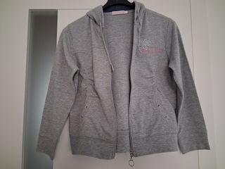 Felpa leggera Erika Dance grigia cappuccio 12 anni