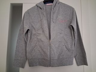 Felpa leggera Erika Dance grigia cappuccio 12 anni