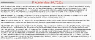 Lote Mann:1 CU26009 + 1 C30005 +1 PU8028+1 HU7020z