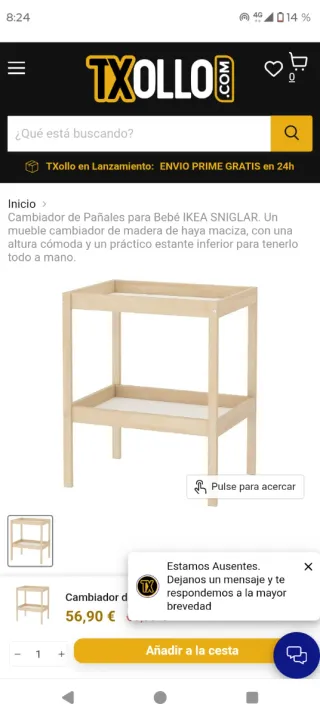 Cambiador de pañales IKEA SNIGLAR