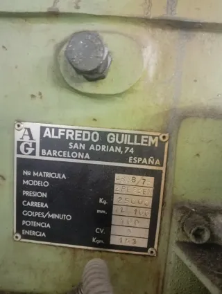 Prensa 125Tn y 25Tn Riba