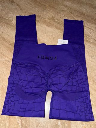 FGM04 Leggings Viola Effetto Coccodrillo