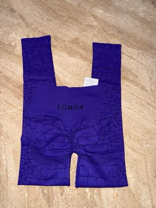 FGM04 Leggings Viola Effetto Coccodrillo
