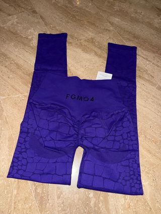 FGM04 Leggings Viola Effetto Coccodrillo